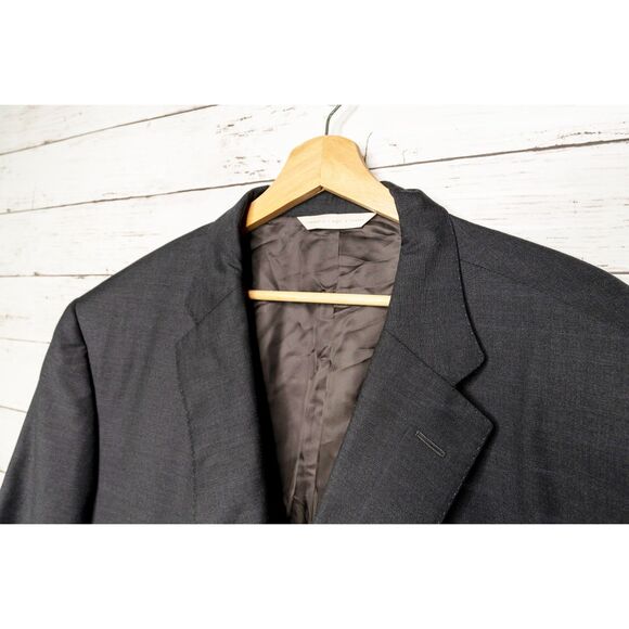 Samuelsohn Black Suit Jacket Blazer Linen look 100% Wool 54R - Picture 4 of 10